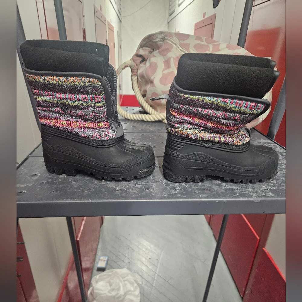Multicolor Patterned Winter Boots - Picture 3 of 4